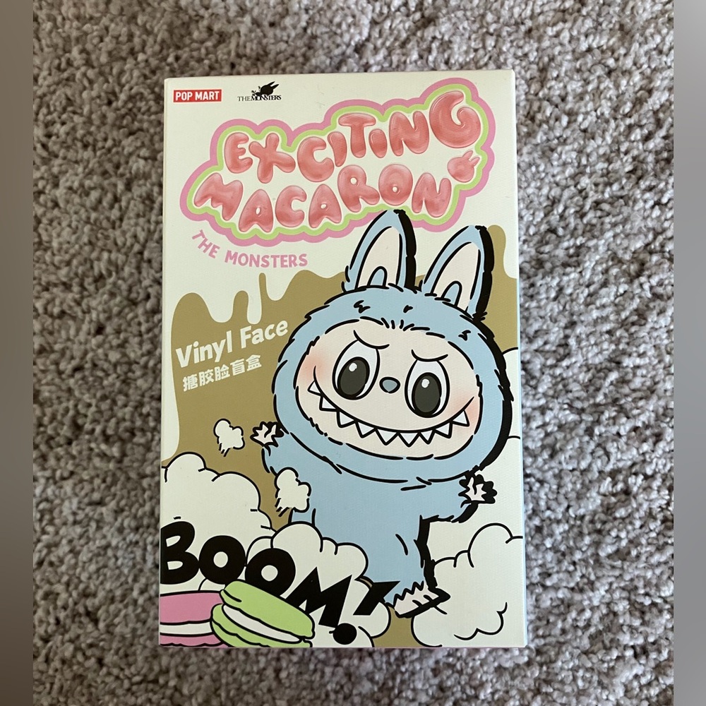 POP MART Labubu - THE MONSTERS Exciting Macaron SOYMILK (cream) Vinyl Face Plush - Picture 5 of 8